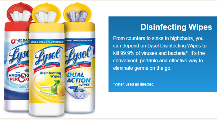 lysol disinfectant wipes 