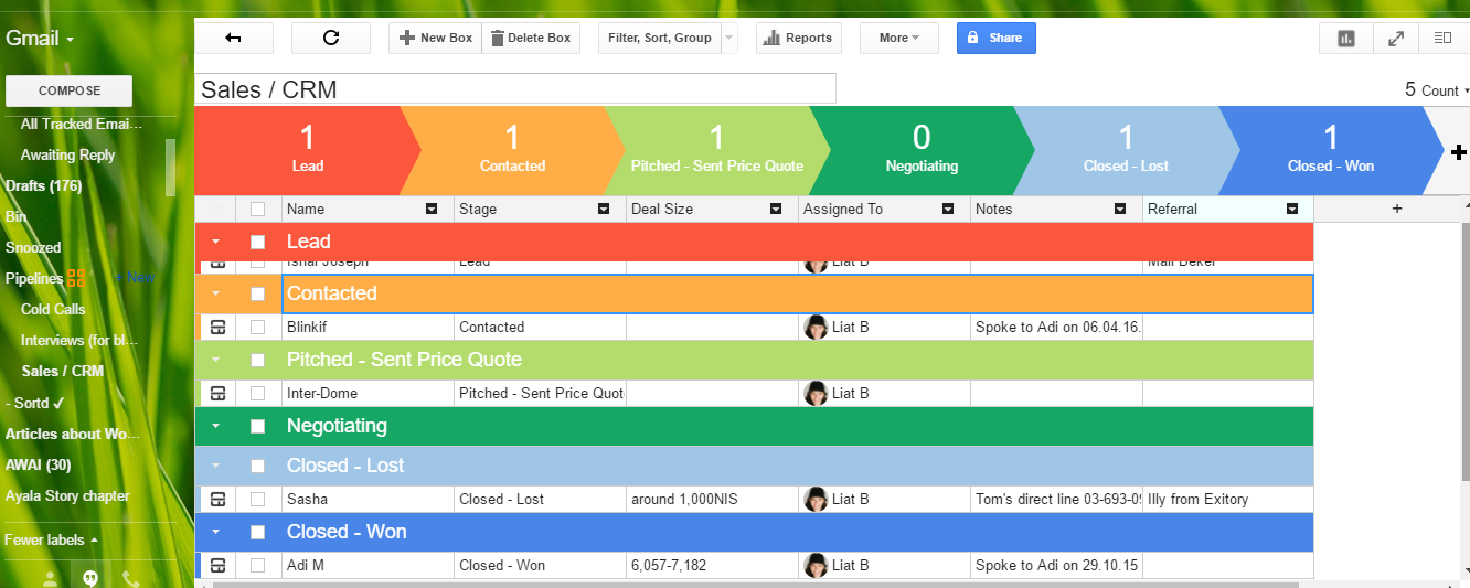 Streak in Gmail