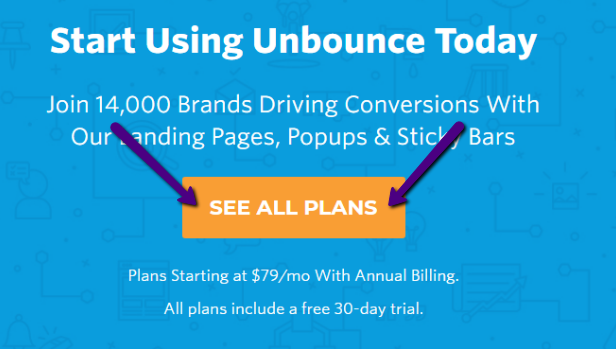 Unbounce microcopy